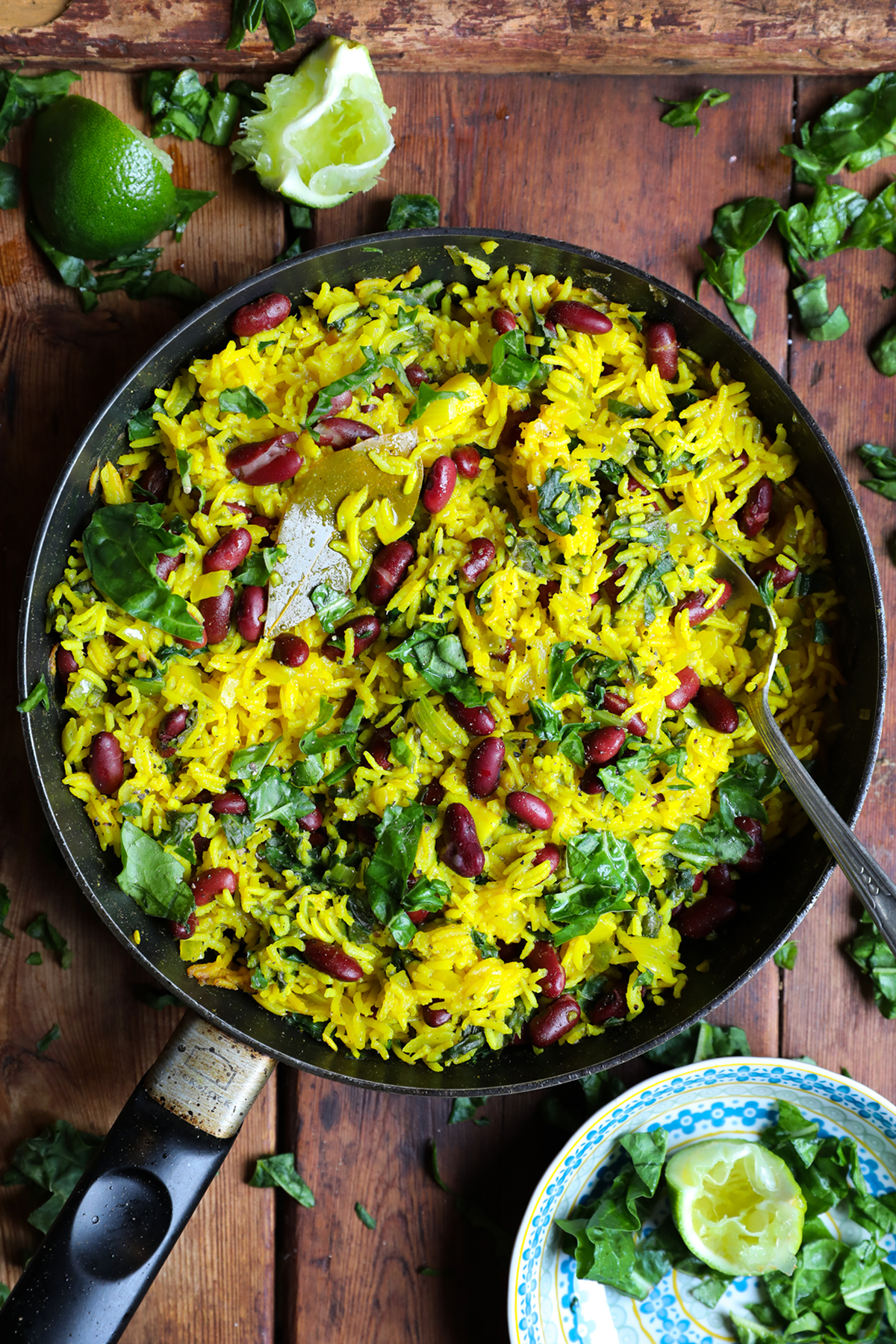 One Pan Turmeric Rice and Beans Recipe