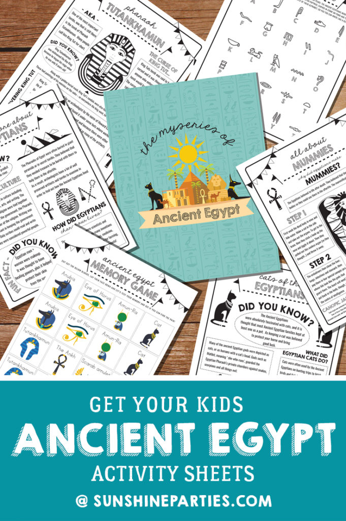 Explore Ancient Egypt With Printable Activity Sheets - Sunshine Parties