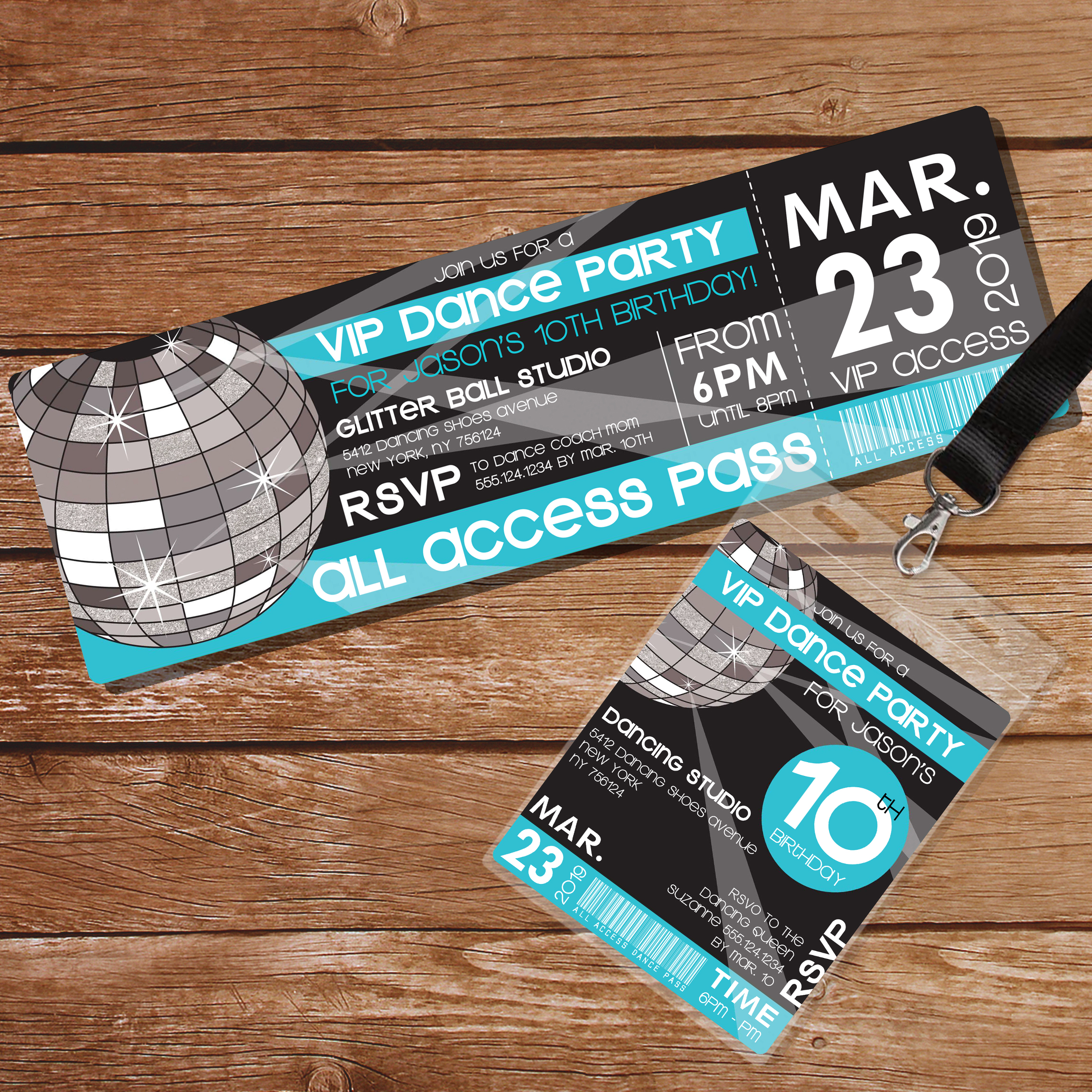 Printable Dance Party Tickets