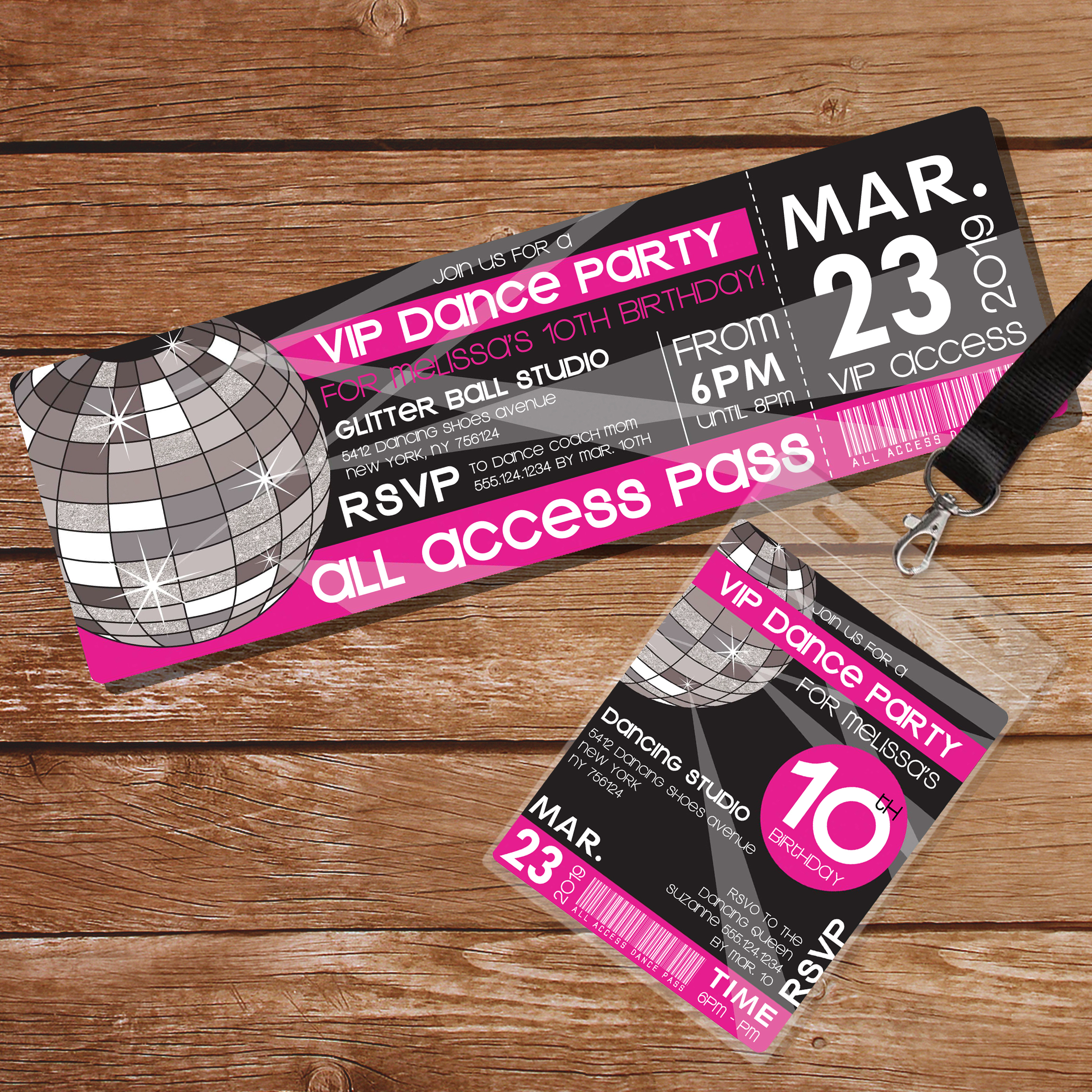 Printable Dance Party Tickets 