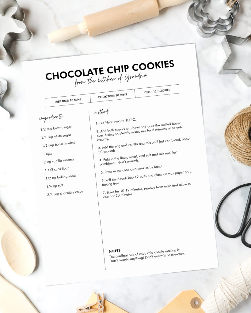 Ready, Set, Cook! Printable Recipe Cards To Organize Your Kitchen ...