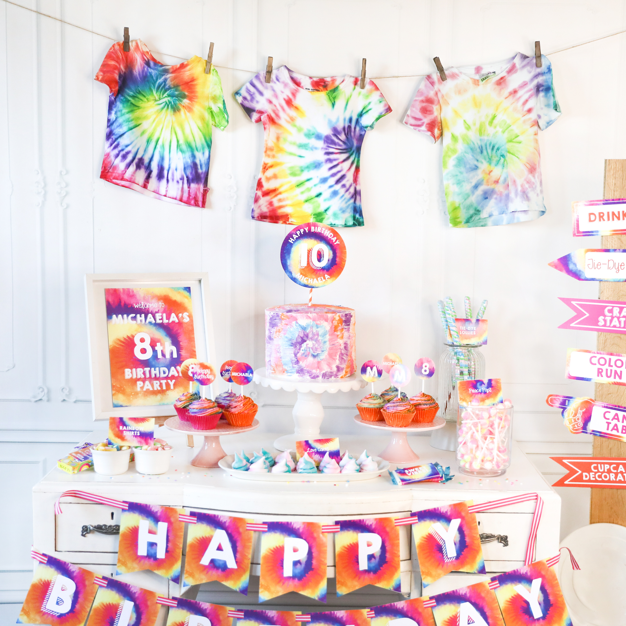 How To Throw A Tie-Dye Party - Sunshine Parties Printables