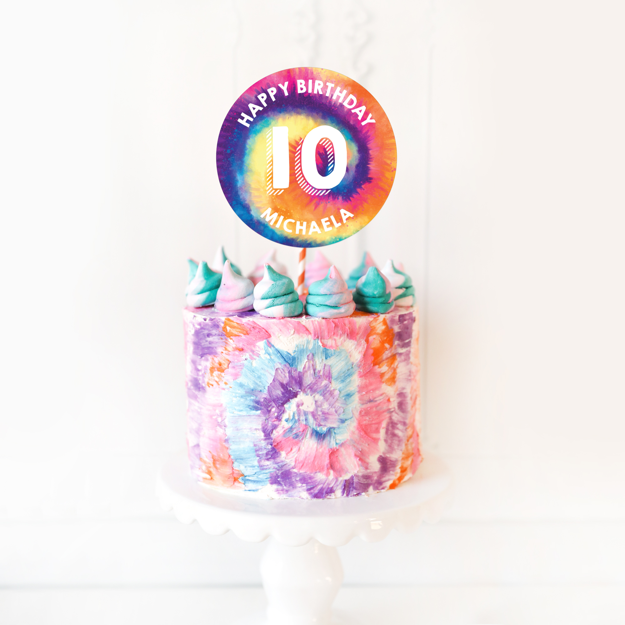 tie-dye cake