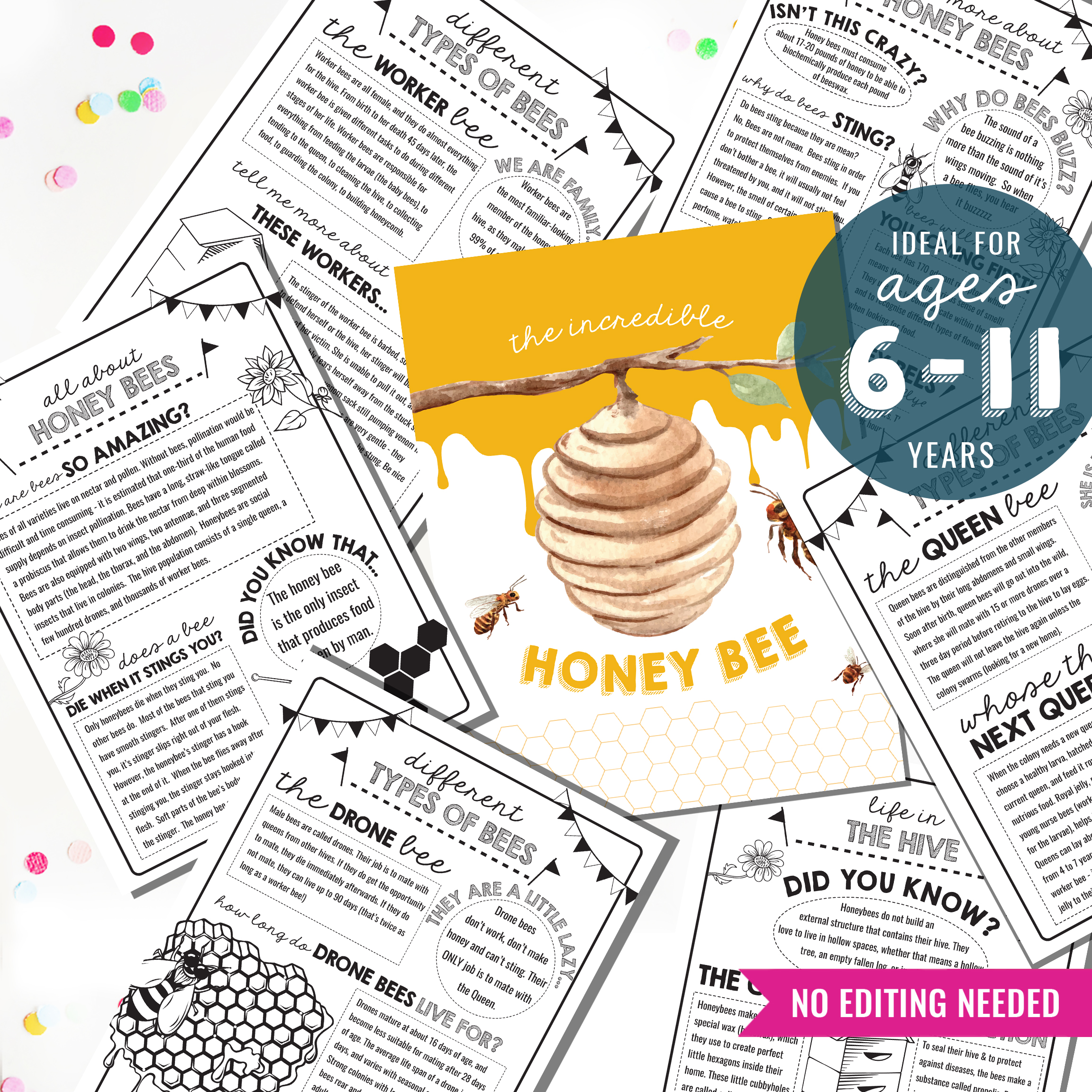 honey bee worksheets