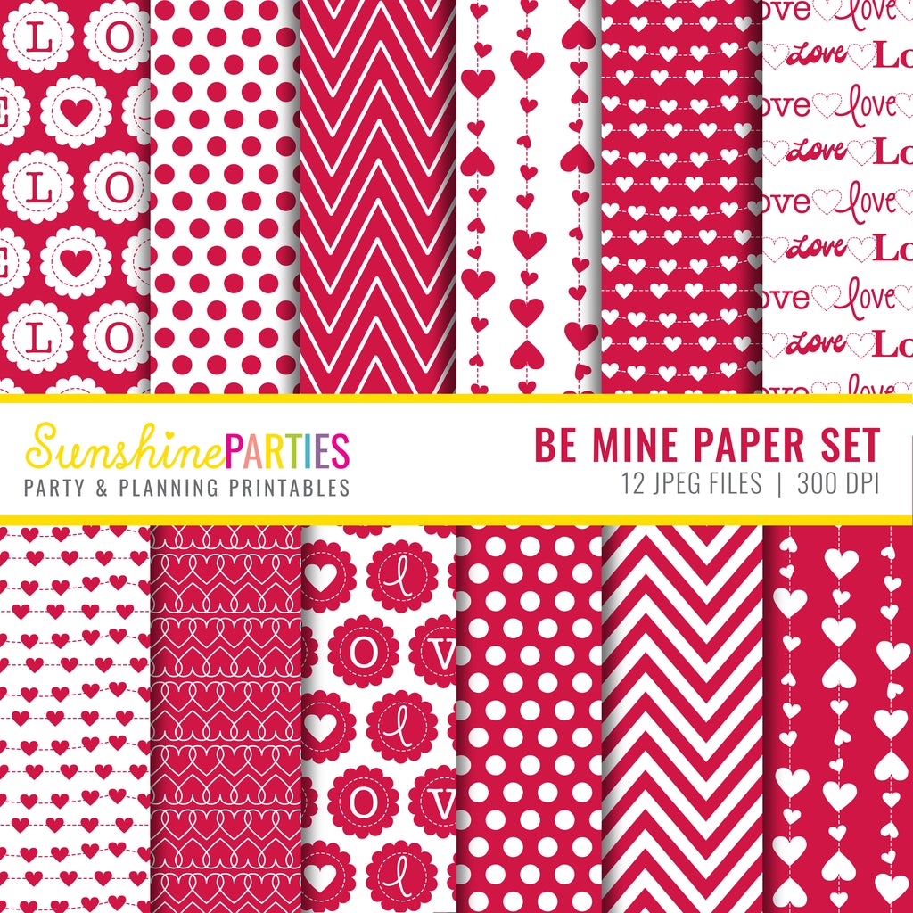 valentines digital paper