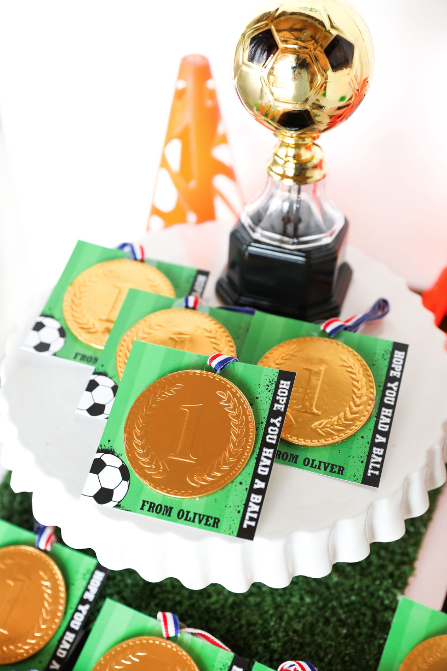Soccer Party Printable Favor Cards Medals