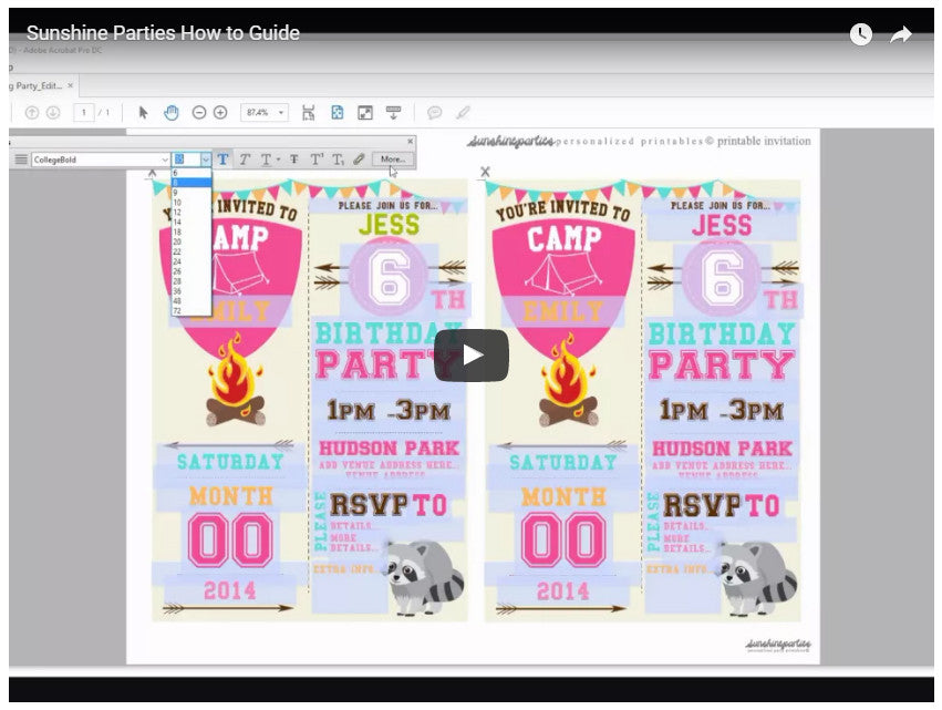 Party Printables How-to video